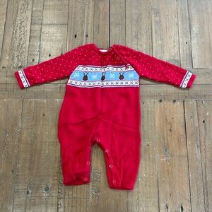 Angel dear Rudolph Christmas knit sweater romper